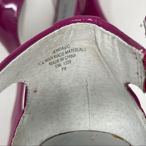 Nine West Jendavio Sandal T Strap Magenta Stiletto Women’s Size 7 - Picture 6 of 8